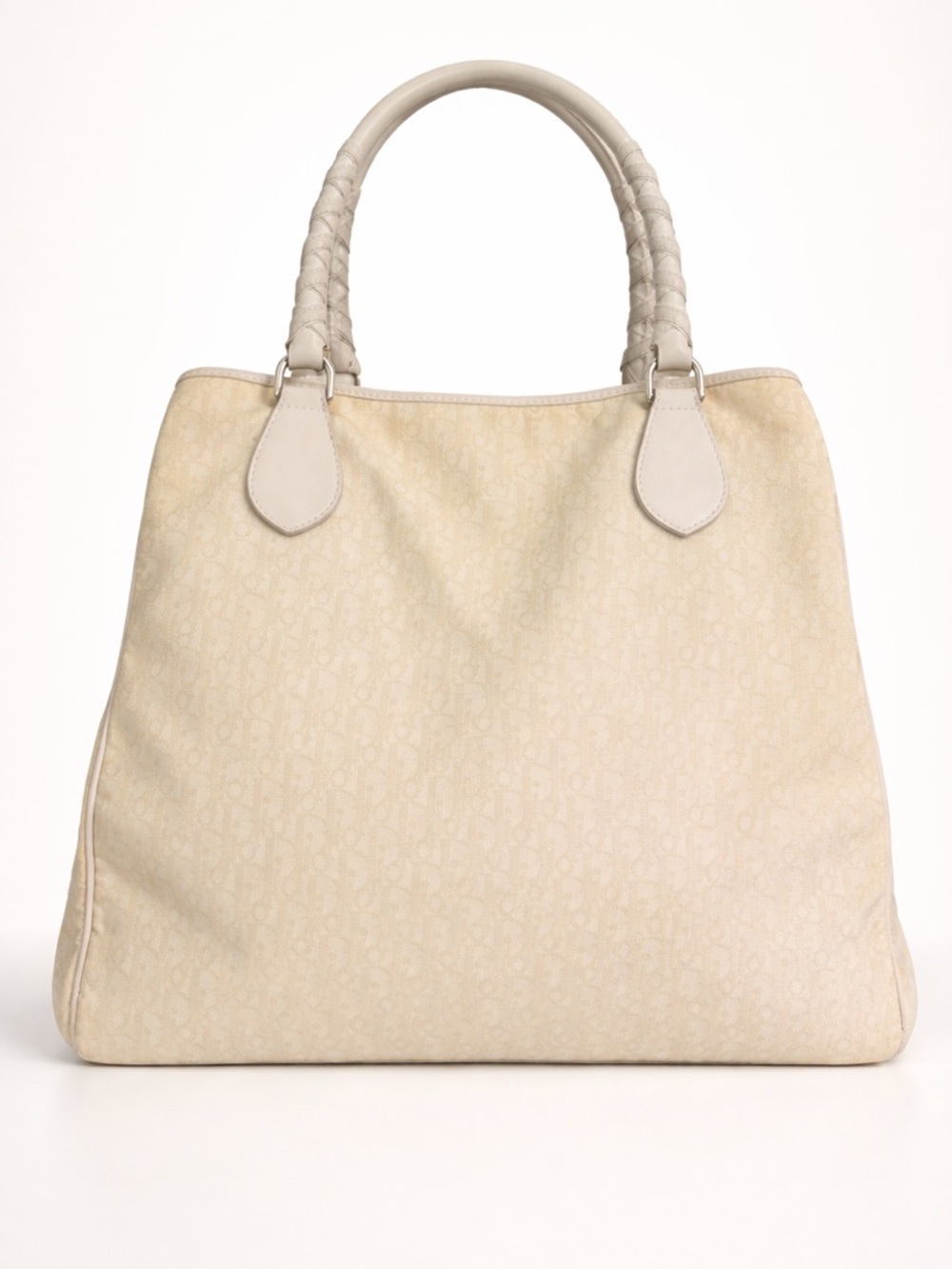 Christian Dior Diorissimo Trotter Canvas Tote Bag Cream Charm - Picture 3 of 12